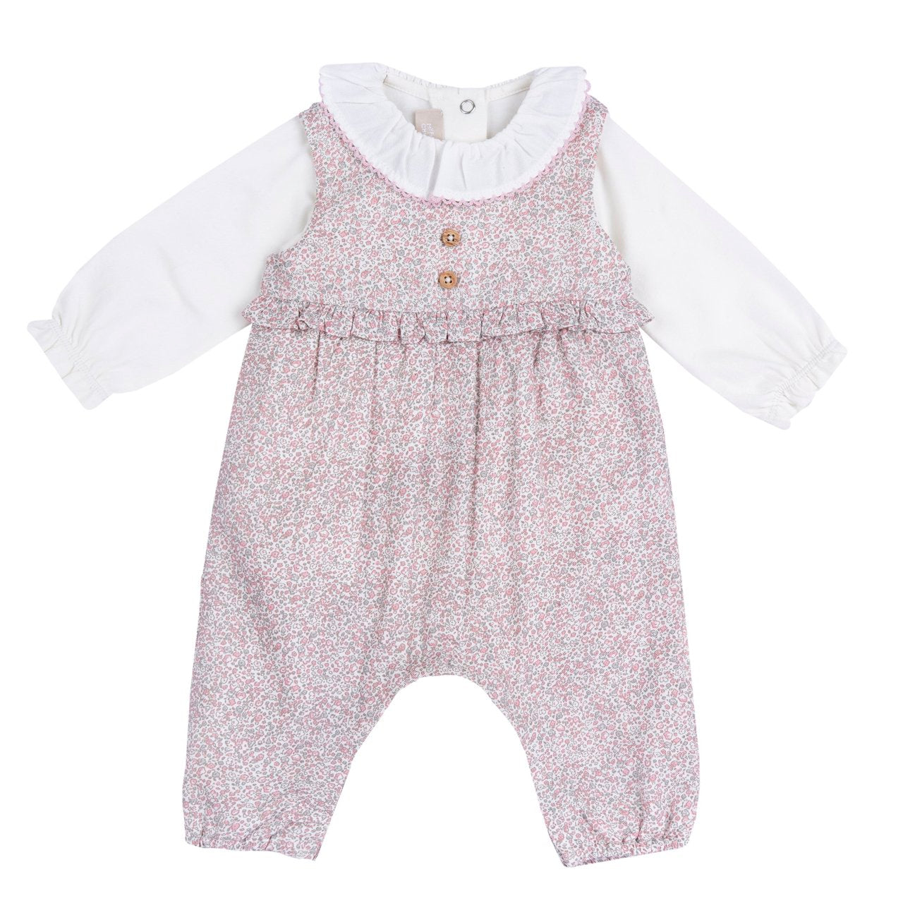 Conjunto Chicco body con peto largo