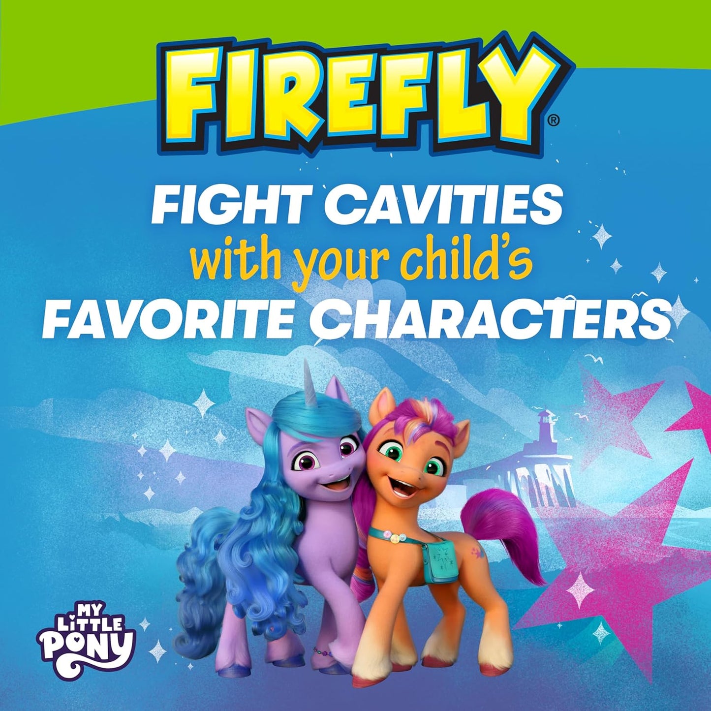 Cepillo FIREFLY Clean N' Protect My Little Pony Power 3D Character Cover, Soft Bristles, Battery Included, Ages 3+