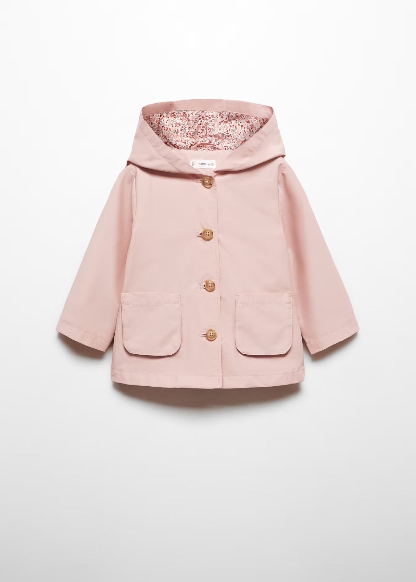 Abrigo Mango con botones rosa
