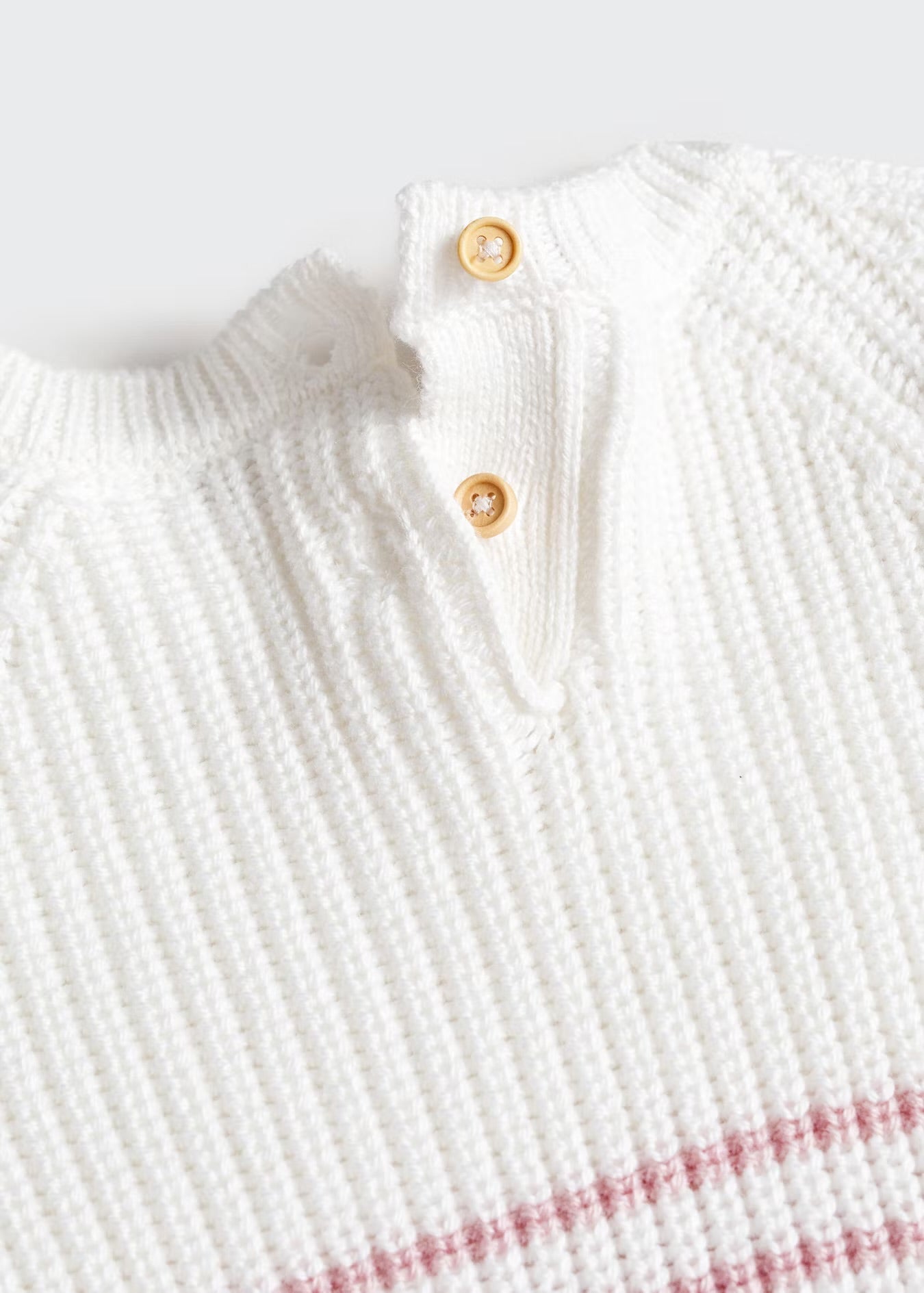 Jersey Mango con punto rayas rosa