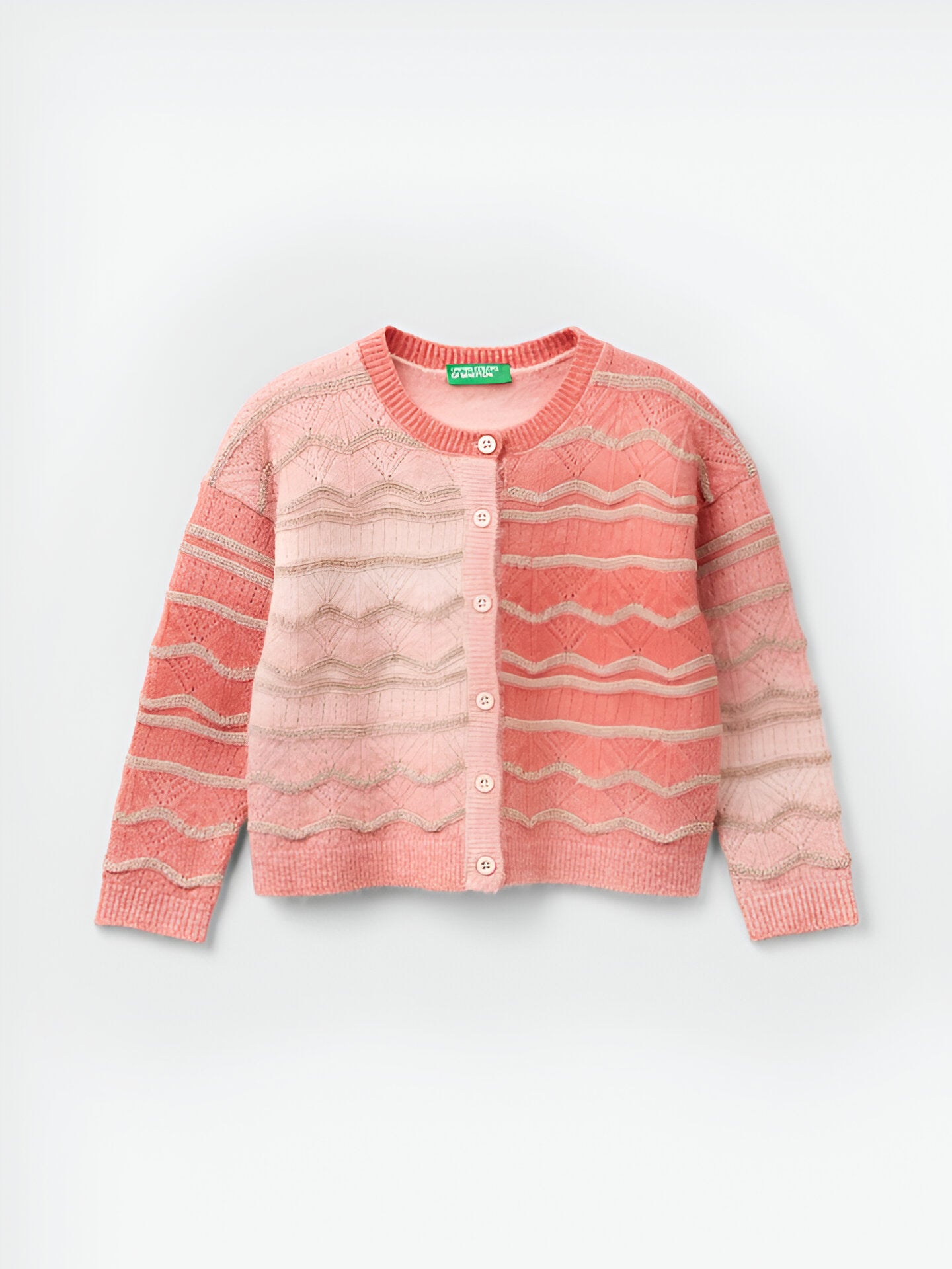 Cardigan Benetton labrado con lurex