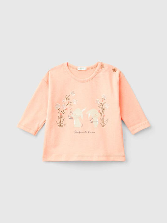Camiseta Benetton algodón conejitos