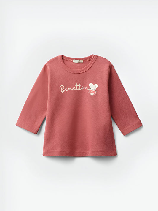 Camiseta Benetton algodón orgánico malva